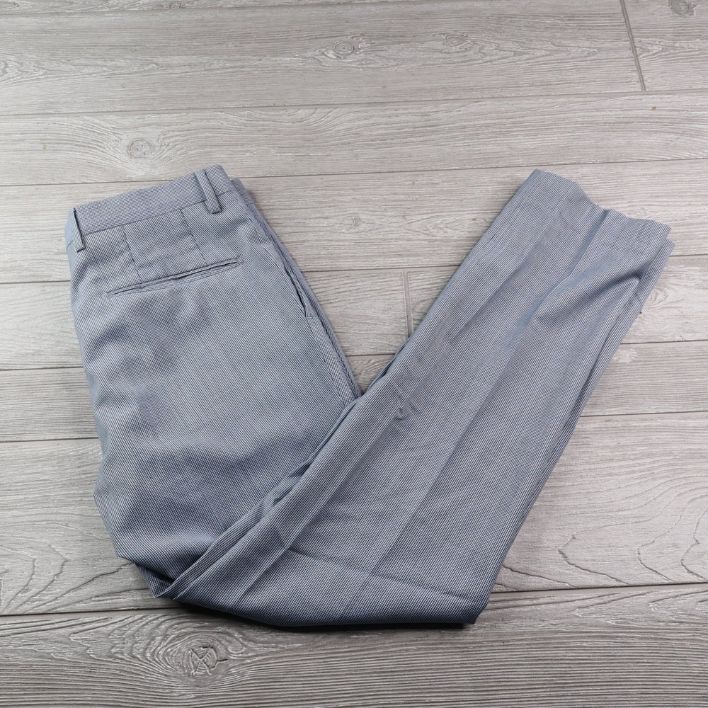 Incotex Slowear Dress Pants Men's 46 IT/31x30 Blue Micro Houndstooth